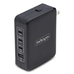 Startech.com caricatore usb-c da parete da 140w, 3x usb-c/1x usb-a, adattatore di alimentazione internazionale pd 3.1 gan per
