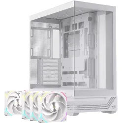 Einarex case atx gaming s800rgbwh atx rgb bk gaming wh 4 x rgb fans