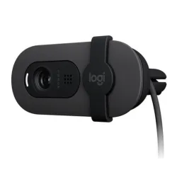 Logitech brio 100 webcam 2mp 1920 x 1080 usb audio cavo 1.5 mt certificata microsoft i team grafite