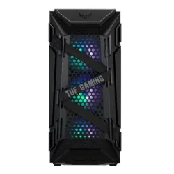 Asus gt301 tuf gaming case gaming atx mid tower pannello laterale vetro temperato 3 ventole 120mm aura supporto cuffie nero