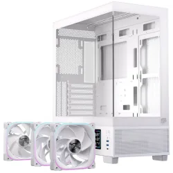 Einarex case atx gaming s501d rgb white atx rgb bk gaming 3 x rgb fans