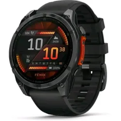 Garmin fenix 8 smartwatch 47mm 1.4 amoled touchscreen gps comandi vocali multi-band torcia mappe slate gray & black