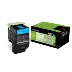 Toner Lexmark 802C ciano 80C20C0 nuovo IMBALLO ORIGINALE A-Ware originale CX310 CX410 C510 RG IVA