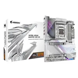 Gigabyte x870e aorus master x3d ice scheda madre - supporta cpu amd ryzen 9000, vrm digitale a 18+2+2 fasi, fino a 9000 hz ddr5