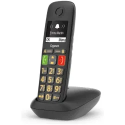 Gigaset e290 cordless senior dect 2 tasti chiamata rapida black