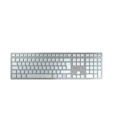 Cherry kw 9100 slim for mac tastiera usb + bluetooth qwertz tedesco argento