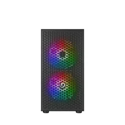 Nuwo micro case atx blitz r27 0.5mm spcc usb3.0/2.0 3 fan 12cm argb rainbow front glass side glass n