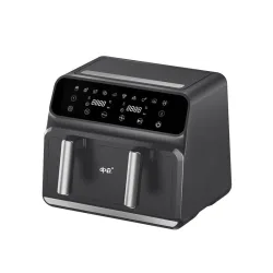 Dpm 801d twin friggitrice ad aria digitale doppio cestello 1700w capacita` 8 lt cotture indipendenti nero