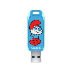 Sandisk smurfs unità flash usb 128 gb usb tipo a 3.2 gen 1 (3.1 gen 1) blu