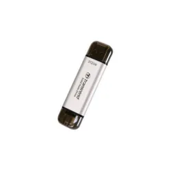 Transcend esd310 ssd esterno 512gb usb a e usb-c 3.2 gen 2 (3.1 gen 2) 10 gbit/s argento