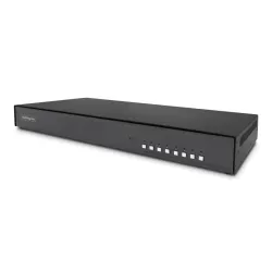 Startech.com switch kvm sicuro a 8 porte displayport, 4k 60hz, niap 4.0 desktop kvm, alloggiamento in metallo, porta cac, made