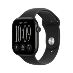 Apple watch series 12 2026 gps + cellular 5g cassa 46mm in alluminio nero con cinturino sport nero s/m