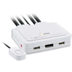 InLine KVM Switch 2 porte USB DisplayPort 1.2 4K Audio all-in-one 2.0 63613I
