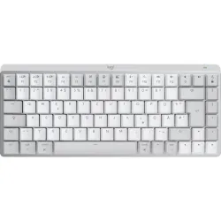 Logitech mx mini mechanical for mac tastiera bluetooth qwertz tedesco grigio, bianco