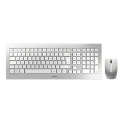 CHERRY DW 8000 tastiera Mouse incluso RF Wireless QWERTZ Tedesco Argento, Bianco