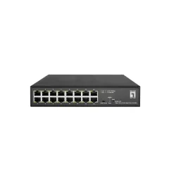 Levelone ges-2216 switch di rete gestito l2 gigabit ethernet (10/100/1000) nero