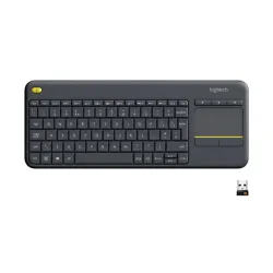 Logitech k400 plus tv tastiera universale rf wireless qwertz svizzere nero