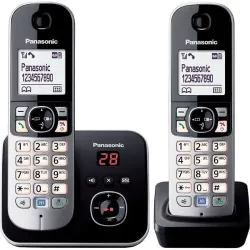 Panasonic kx-tg6822gb telefono telefono dect identificatore di chiamata nero, argento