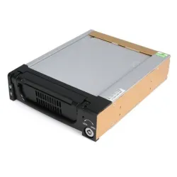 Startech.com cassetto rack portatile per disco rigido sata da 5,25\, robusto, in alluminio e di colore nero