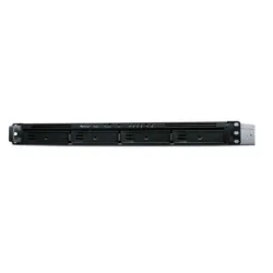 Synology rackstation rs822rp+ nas chassis rack 1u amd ryzen v1500b 2.2ghz ram 2gb 4 bay hdd/ssd 2.5/3.5 4 porte rj-45 black