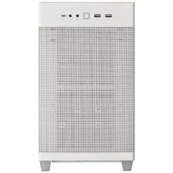 Asus prime ap201 tg, case micro-atx, 33 litri, pannelli tool-free, mesh quasi filtrante, supporto per dissipatori da 360 mm, compatibile con schede grafiche fino a 338 mm e psu atx standard, bianco