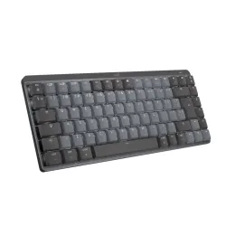 Logitech mx mini mechanical for mac tastiera bluetooth qwerty us international grafite, grigio
