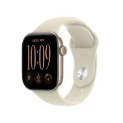 Apple watch series 12 2026 gps cassa 42mm in alluminio oro chiaro con cinturino sport sabbia m/l