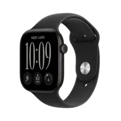 Apple watch series 12 2026 gps cassa 46mm in alluminio nero con cinturino sport nero m/l