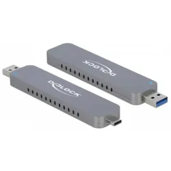 Delock 42616 contenitore di unità di archiviazione box esterno ssd argento m.2