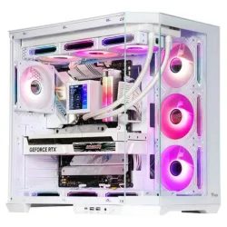 Case gaming dark cave aku - no alimentatore - argb fan - bianco (itgcadcakw)
