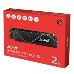 Adata xpg gammix s70 blade ssd 2.000gb gaming nvme m.2 2280 pci express 4.0 3d nand