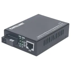 Intellinet 545068 convertitore multimediale di rete 1000 mbit/s modalità singola nero