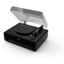 Philips stevie giradischi bluetooth retro` a 3 velocita` altoparlanti stereo integrati bass reflex auracast, usb, rca e uscita cuffie nero