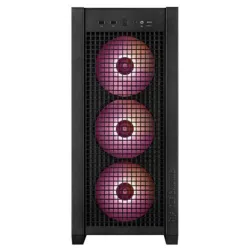 Asus tuf gaming gt302 tg argb black case gaming e-atx mid tower pannelli laterali intercambiabili mesh vetro temperato 4 ventole argb preinstallate da 140 x 28mm nero