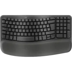 Logitech wave keys for business tastiera ufficio rf senza fili + bluetooth qwertz svizzere grafite