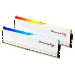 Gskill ripjaws m5 rgb kit memoria ram 2x16gb tot 32gb 6.000mhz tipologia dimm tecnologia ddr5 cas 30 white