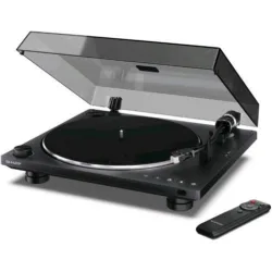 Sharp rp-tt100 giradischi automatico con bluetooth 5.4 recording usb-c pickup audio automatico copertura antipolvere, deck nero abs