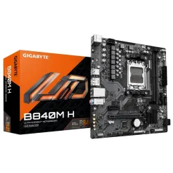GIGABYTE B840M H Scheda Madre - CPU AMD Ryzen 9000, VRM a 5+2+2 fasi, fino a 720