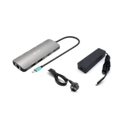 I-tec usb-c metal nano 2x hdmi docking station, pd 100w + charger 100w