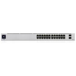 Ubiquiti usw-24-poe-eu switch gestito l2/l3 24 porte gigabit 10/100/1000 di cui 16 poe 95 w - 2 porte sfp montabile a rack
