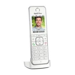 Fritz!fon c6 international telefono cordless dect identificatore di chiamata audio hd vivavoce segreteria telefonica bianco