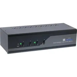 Inline switch kvm desktop, 4 porte, dual monitor, dp + hdmi, 4k, usb 3.0, audio