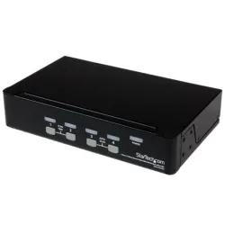 Startech.com switch kvm usb 4 porte, montabile a rack 1u, con osd