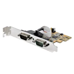 Startech.com scheda seriale pci express a due porte - scheda di interfaccia seriale da pcie a 2x rs232 (db9)- scheda pcie con