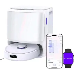 Narwal freo x10 pro robot aspirapolvere lavapavimenti 11.000 pa doppio flusso d`aria antigroviglio controllo tramite app e comandi vocali bianco