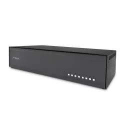 Startech.com switch kvm sicuro a 8 porte per doppio monitor, displayport, 4k 60hz, niap 4.0 desktop kvm, alloggiamento in