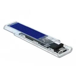 Delock custodia esterna per ssd pcie nvme m.2 con usb type-c femmina trasparente