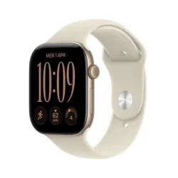 Apple watch series 12 2026 gps cassa 46mm in alluminio oro chiaro con cinturino sport sabbia m/l