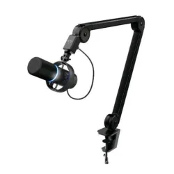 Trust gxt 255+ onyx microfono professionale con braccio pattern cardioide filtro pop led microfono usb per podcasting streaming registrazione broadcasting black