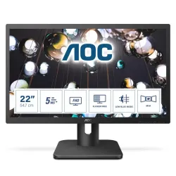 Aoc 22e1q 21.5 led mva formato 16:9 contrasto 3.000:1 1xvga 1xhdmi colore nero garanzia italia
